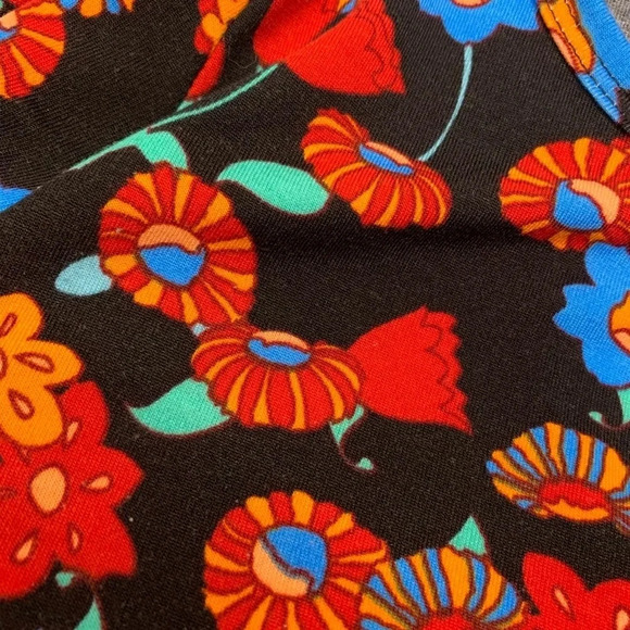 Lula Roe Dress XS Fit & Flare Red Floral H26 - Picture 6 of 10